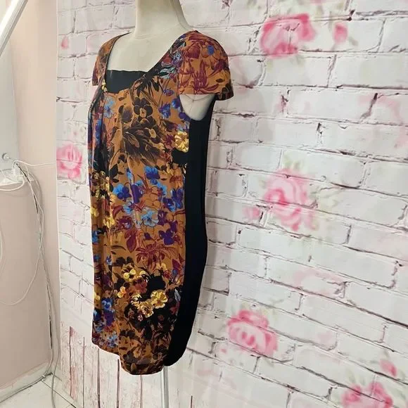 🔥5/25 sale🔥Maeve Anthropologie Silk Cap Sleeve Floral Multicolor Dress XS - Picture 3 of 10
